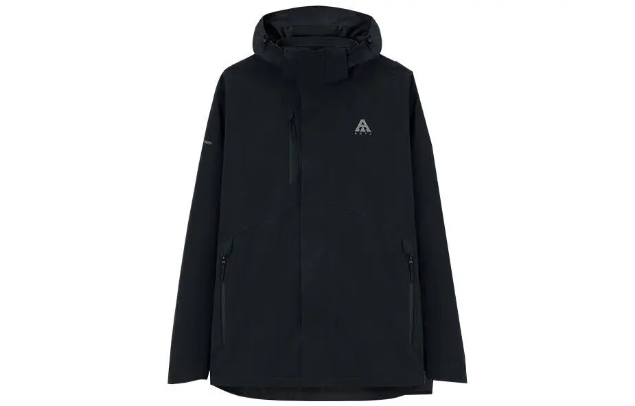 Anta Waterproof And Windproof Windbreaker Jacket Men's Basic Black
