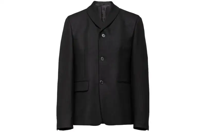 PRADA Business Suits Men's Black Moderate Business Suit