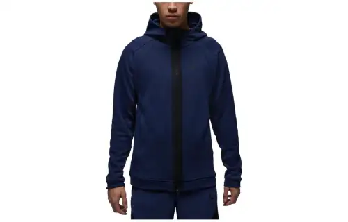 Jordan Jackets Men's Navy Blue Hooded Moderate Other
