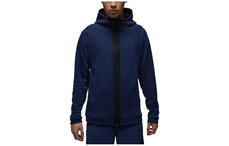 Jordan Jackets Men's Navy Blue Hooded Moderate Other