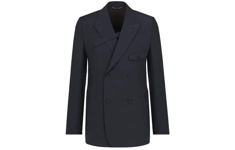 DIOR Quarterly New Products SS22 Business Suit Coat Men's Dark Blue