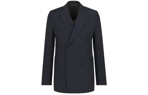 DIOR Quarterly New Products SS22 Business Suit Coat Men's Dark Blue