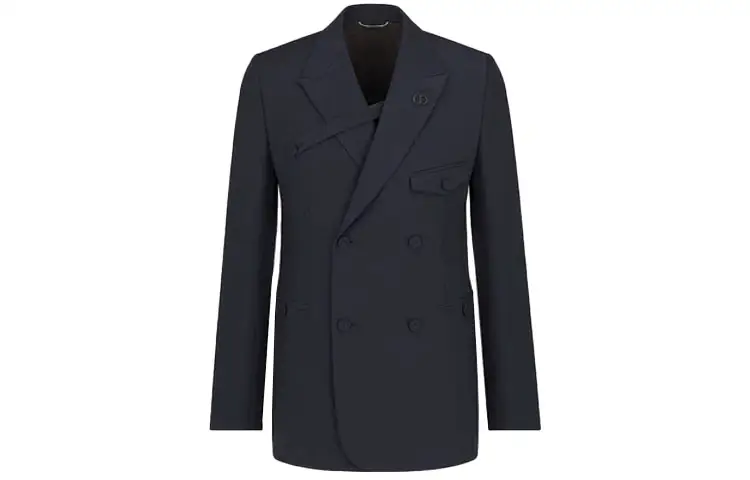DIOR Quarterly New Products SS22 Business Suit Coat Men's Dark Blue