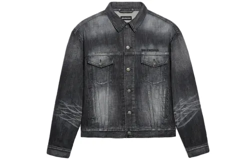 Balenciaga Denim Jacket Unisex Black