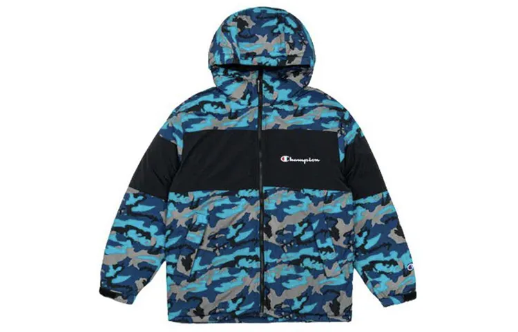 Champion Down Jacket Men's Colorful Blue