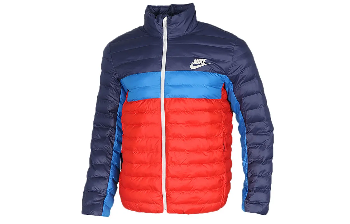 Nike Puffer Jackets Men's Multicolor Stand Collar Thickened Other