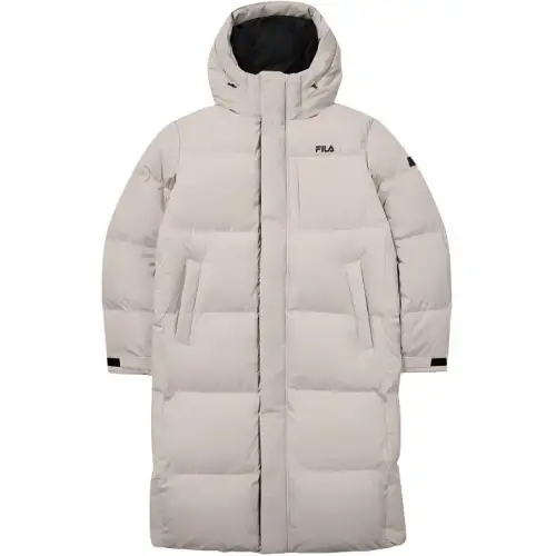 FILA Down Jacket Unisex Gray Beige