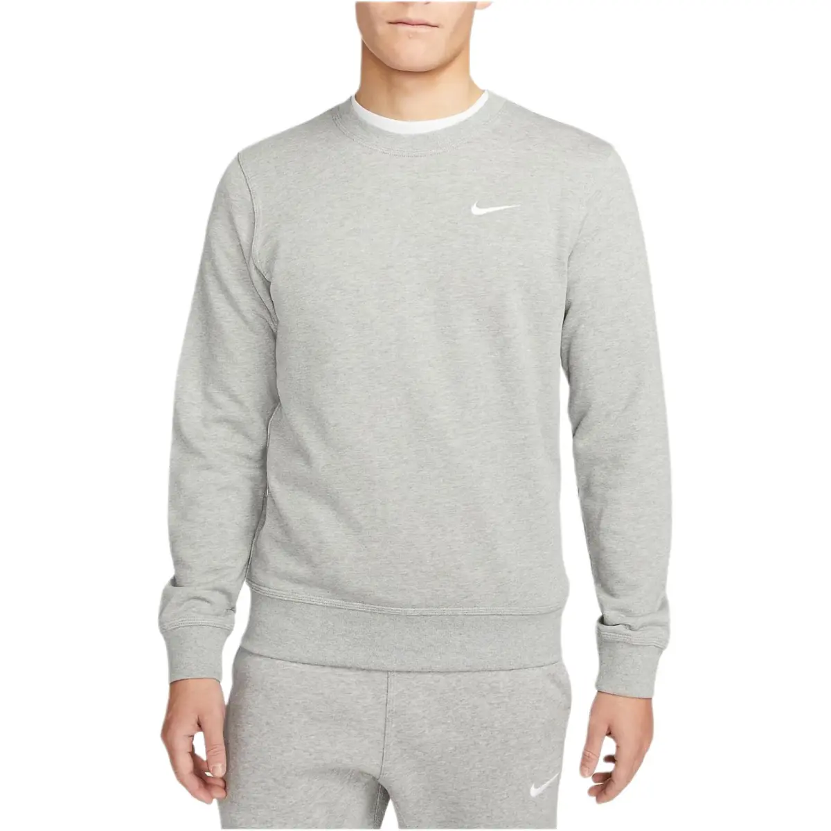 Nike Club Fleece French Terry Crew Sweatshirt Men's Dark Gray