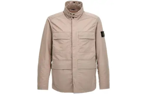 STONE ISLAND Jackets Men's Light Umber Stand Collar