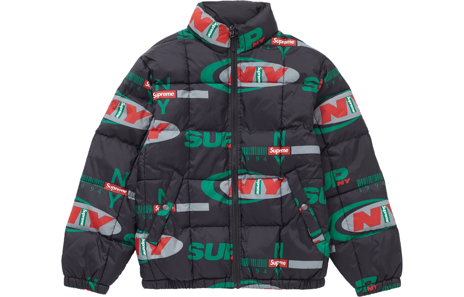 Куртка Supreme Supreme FW18 NY Reversible Puffy Jacket Black (черная)