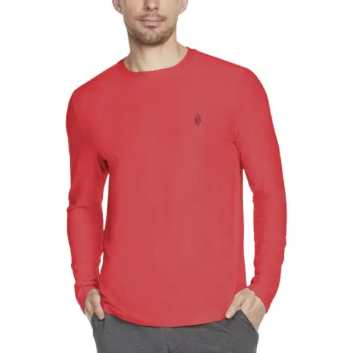 Skechers GO DRI All Day T Shirts Men's Red Crew Neck Moderate