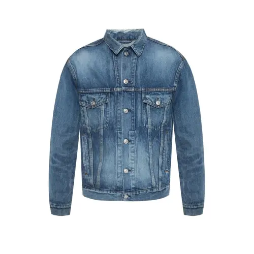 Balenciaga Denim Jacket Regular Fit Men's Blue