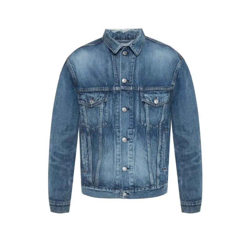 Balenciaga Denim Jacket Regular Fit Men's Blue