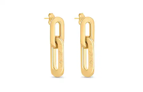 LOUIS VUITTON Lv Edge Double Earrings