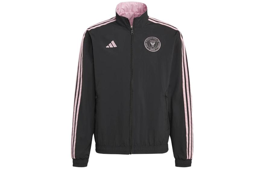 Мужская куртка adidas Интер Майами (черно-розовая)