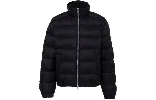 PRADA Down Jackets Men's Black Stand Collar Lightweight Other