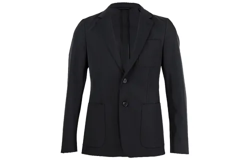PRADA Business Suits Men's Black Suit Collar Moderate
