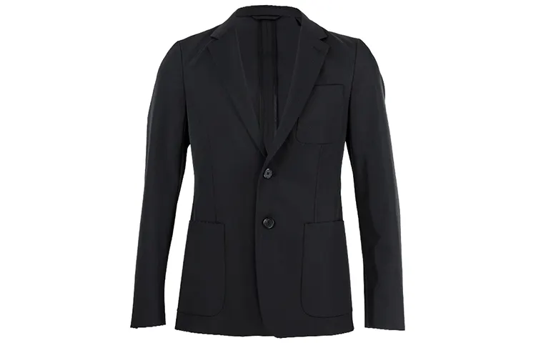 PRADA Business Suits Men's Black Suit Collar Moderate