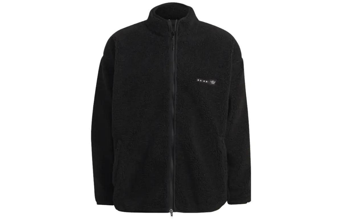 Adidas Originals Jackets Men's Black Stand Collar Moderate Other
