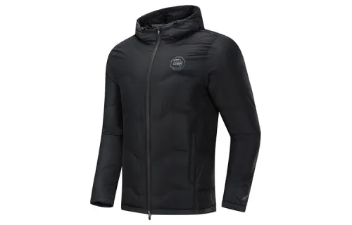Li Ning Down Jackets Men's New Standard Black Hooded Moderate
