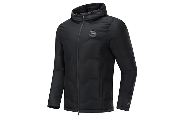 Li Ning Down Jackets Men's New Standard Black Hooded Moderate