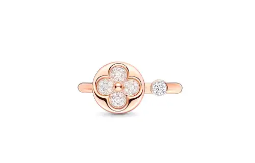 Lv Color Blossom Mini Sun Ring Pink Gold And Diamonds