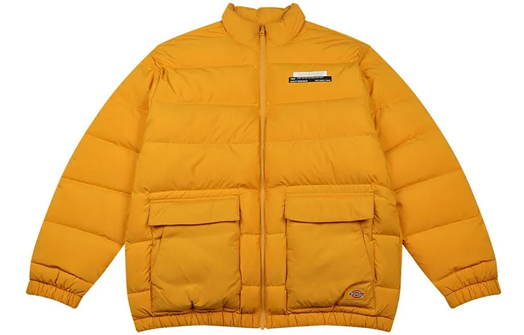Dickies Down Jackets Men's Earth Yellow Stand Collar Moderate Other