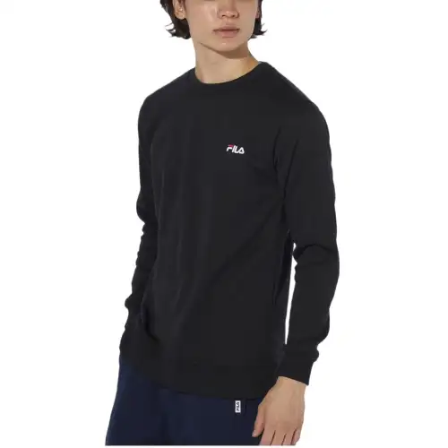 FILA Sweatshirts Men's Black Crew Neck Moderate Regular