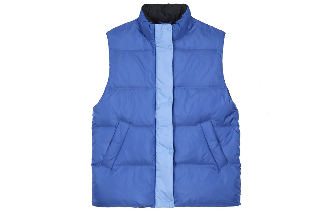 UNIQLO Vests Unisex Sky Blue Stand Collar Moderate Other