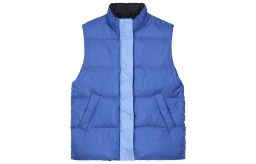 UNIQLO Vests Unisex Sky Blue Stand Collar Moderate Other