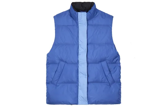 UNIQLO Vests Unisex Sky Blue Stand Collar Moderate Other