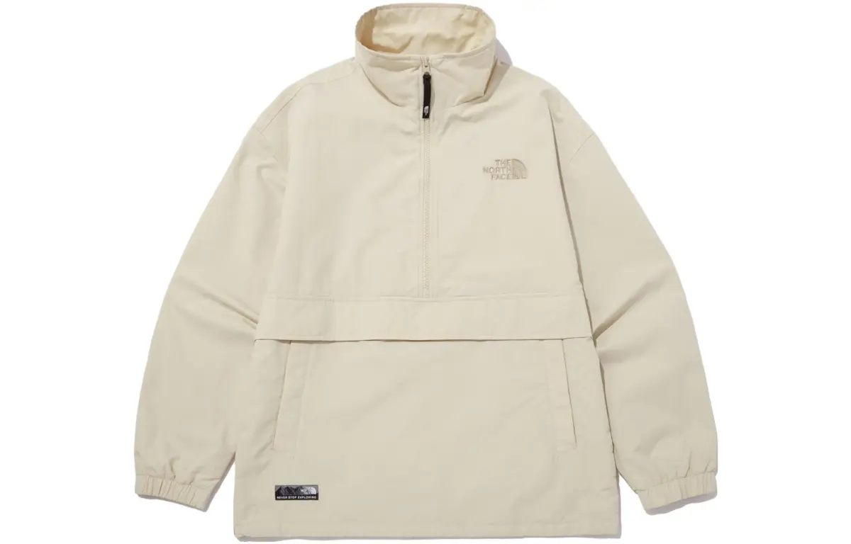 THE NORTH FACE Windbreaker Jackets Men's Khaki Hooded Moderate