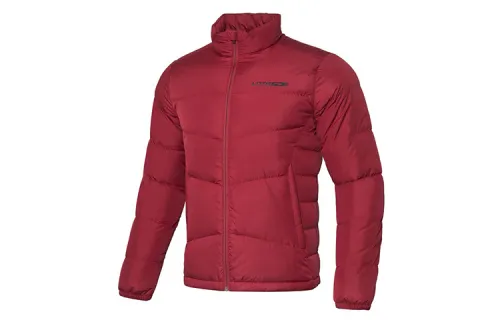 Li Ning Down Jackets Men's Bicycle Red Stand Collar Moderate