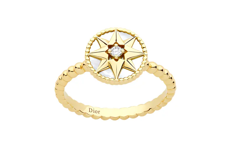 DIOR Mother Of Pearl Rings Women's Gold
