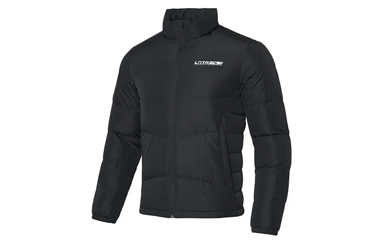 Li Ning Training Series Down Jackets Men's New Standard Black Stand Collar Moderate