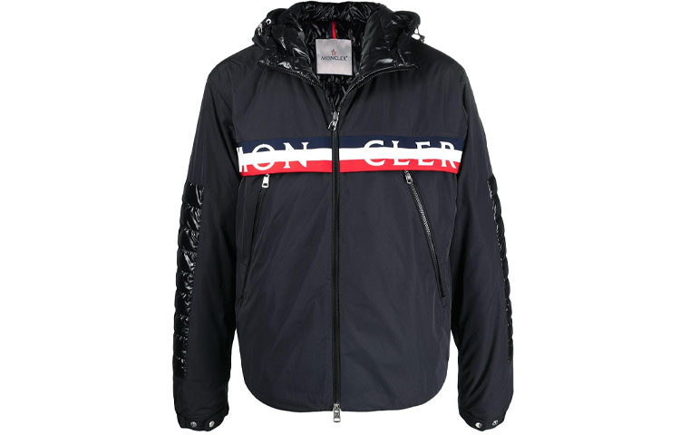 Мужская куртка Moncler SS21 Logo (черная)