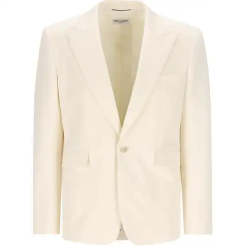SAINT LAURENT SS21 Business Suit Coat Men's White