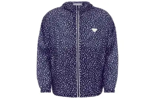 Prada printed hooded windbreaker