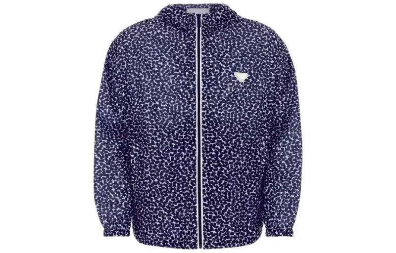Prada printed hooded windbreaker