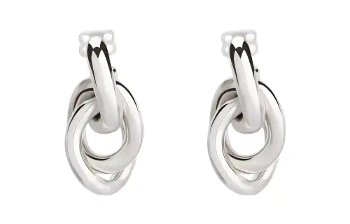 Balenciaga Earrings Women's Silver