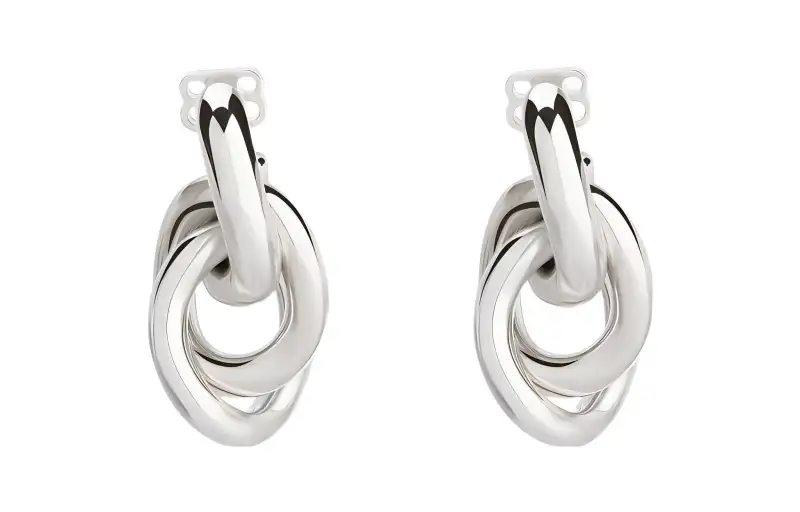 Balenciaga Earrings Women's Silver
