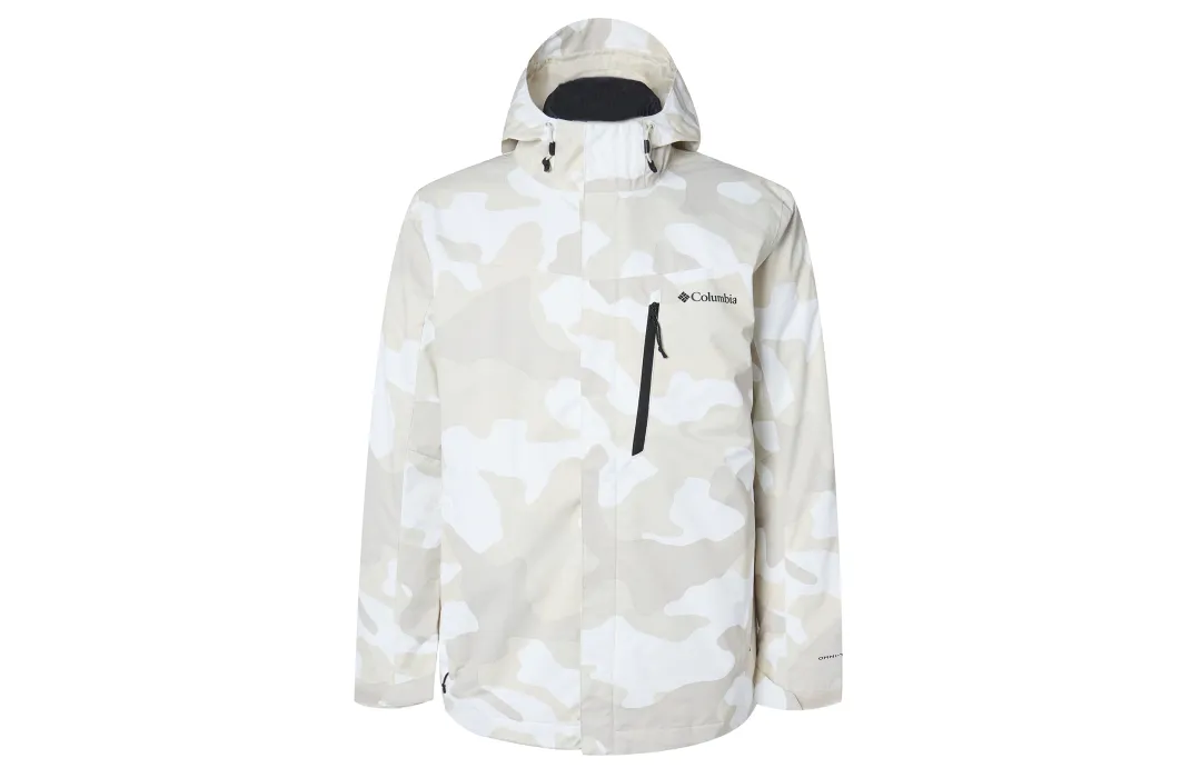 Columbia Outdoor Hiking Waterproof And Windproof To Keep Warm Windbreaker Jacket Men's Light Khaki
