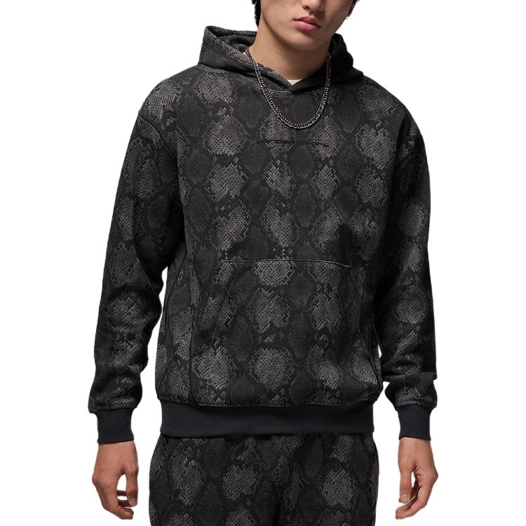 Jordan Apparel Sweatshirts Men's Black Hooded Thickened