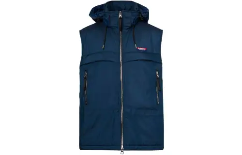 Burberry Vests Men's Ink Blue Hooded Non Detachable Moderate Other