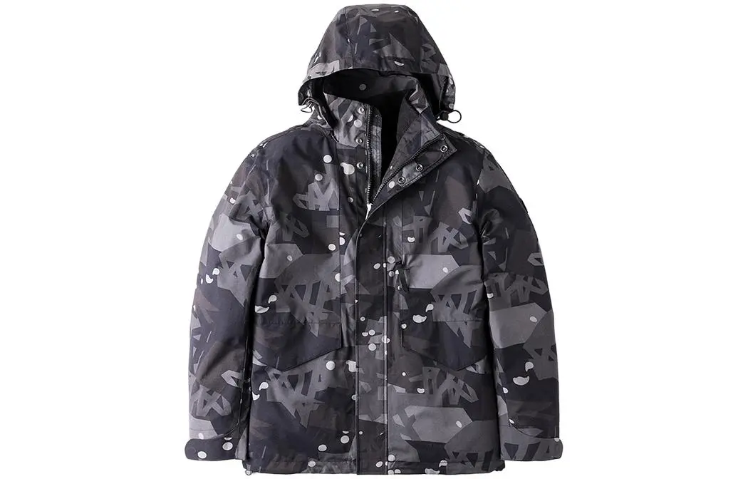 Timberland Windbreaker Jackets Men's Gray Hooded Moderate