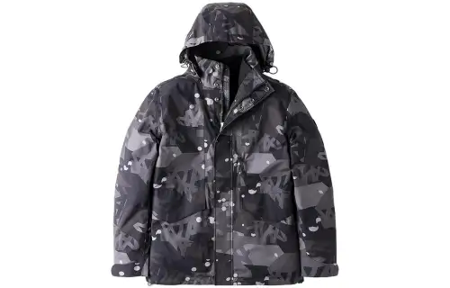Timberland Windbreaker Jackets Men's Gray Hooded Moderate