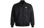 Nike Puffer Jackets Men's Black Baseball Collar Moderate