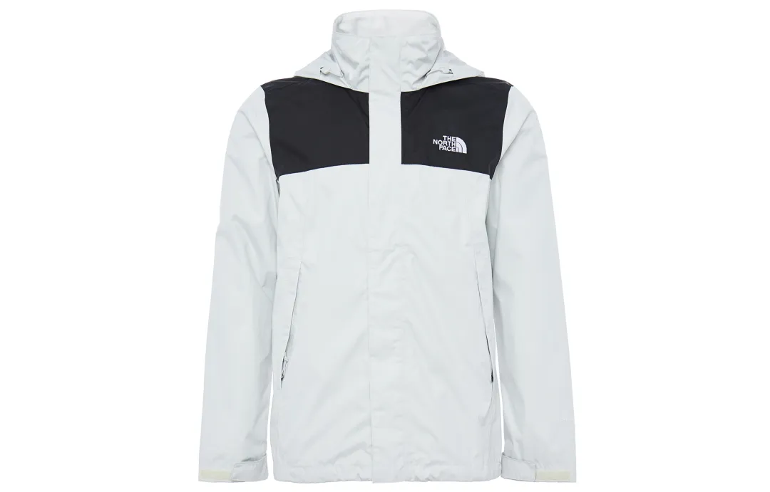 THE NORTH FACE Antora Outdoor Hiking Waterproof, Windproof, And Breathable Windbreaker Jacket Men's Gray Black