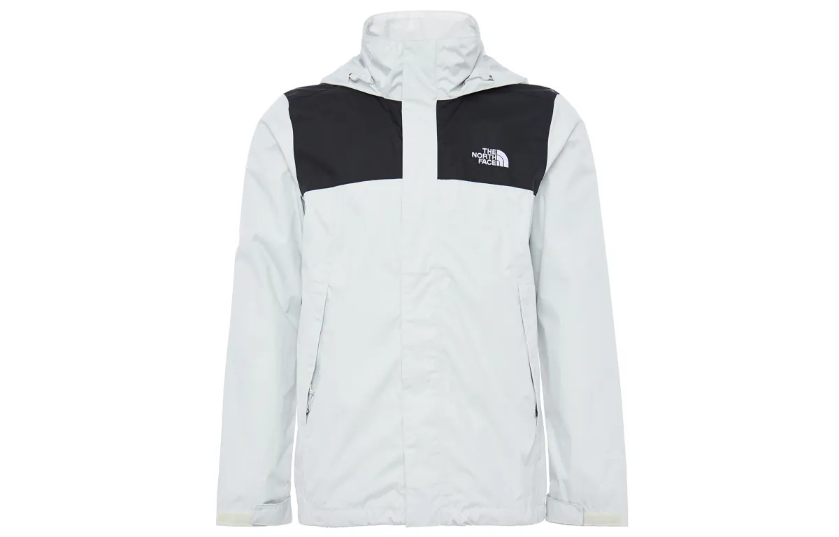 THE NORTH FACE Antora Outdoor Hiking Waterproof, Windproof, And Breathable Windbreaker Jacket Men's Gray Black
