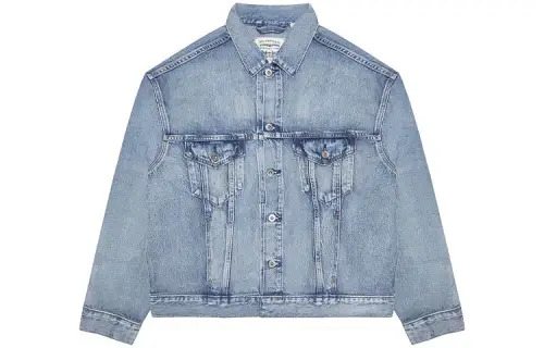 Levis Denim Jackets Men's Blue Lapel Moderate Straight Fit